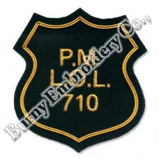 Masonic Shield letters Hands Embroidery Blazer Badge